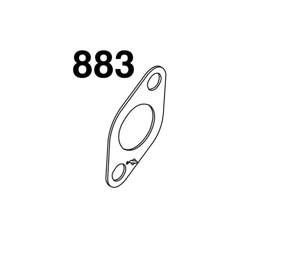Exhaust Group Diagram and Parts List for 40N877-0032-B5  Briggs and Stratton Engine